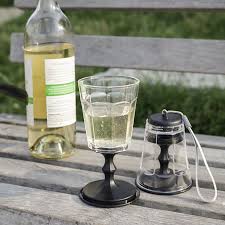 Stacking Wine Glasses- Black S/2 Kikkerland Designs Household Stuff