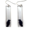 Tall Crow Earrings Black Drop Designs Jewelry